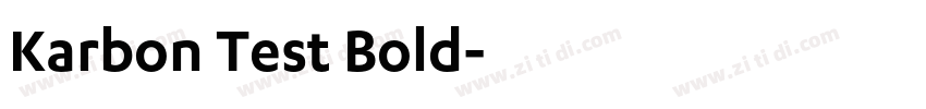 Karbon Test Bold字体转换